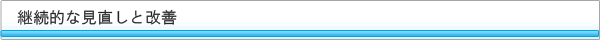 継続的な見直しと改善